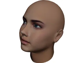 Woman Head 3D Model preview