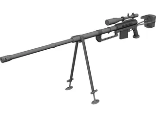 CheyTac M-200 Intervention 3D Model preview