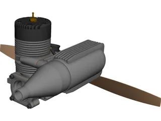 RC Model Engine 3D Model preview