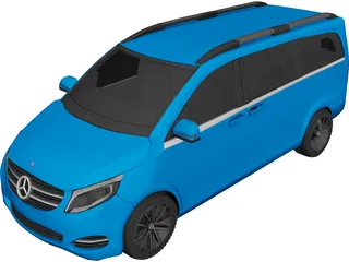 Mercedes-Benz V-Class CDI (2014) 3D Model preview
