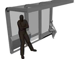 Bus Stop 3D Model preview