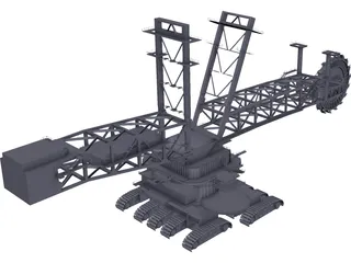 Bucketwheel Excavator 3D Model preview