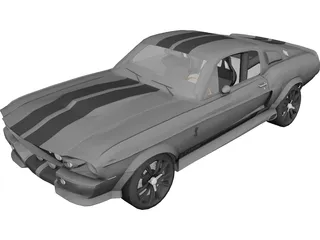Ford Mustang Shelby GT500 Eleanor (1967) 3D Model preview