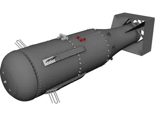 Little Boy Atomic Bomb 3D Model preview