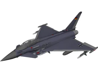 Eurofighter Typhoon 3D Model preview