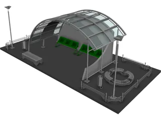 Bus Stop 3D Model preview