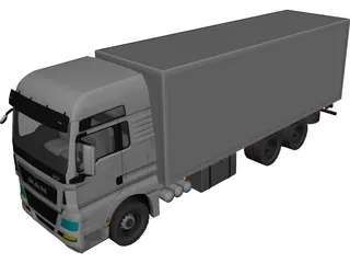 MAN TGX 6X4 ISO 3D Model preview