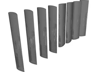 Illuminated Louvers 3D Model preview