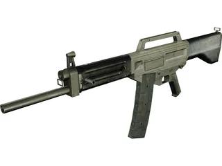 USAS-12 Automatic Shotgun 3D Model preview