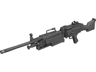 FN Herstal Minimi 3D Model preview