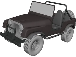 Jeep Wrangler CJ7 (1978) 3D Model preview