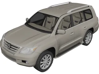 Lexus LX570 (2010) 3D Model preview