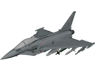 Eurofighter Typhoon 3D Model preview