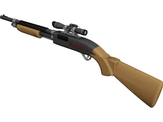 Terminator Knight MR-X1 Shotgun 3D Model preview