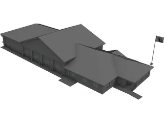 Fire Station 3D Model preview