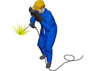 Welder Worker 3D Model preview