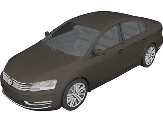 Volkswagen Passat (2011) 3D Model preview