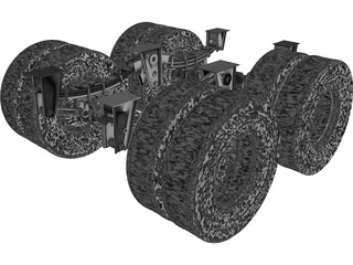 Truck Axle 12 Ton 3D Model preview