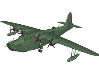 Kawanishi H8K Emily 3D Model preview