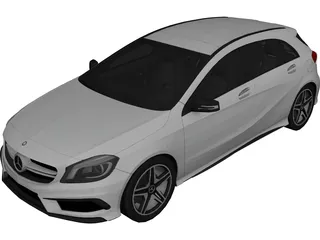Mercedes-Benz A45 AMG W176 (2014) 3D Model preview