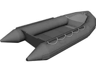 Small Inflatable Boat 3D Model preview