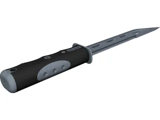 Tanto Tactical Knife 3D Model preview