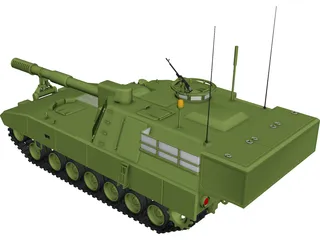 Howitzer 155 mm 3D Model preview