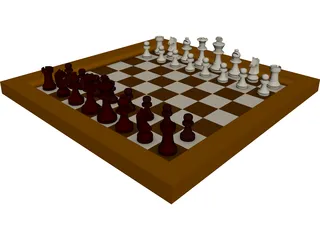 Chess Game 3D Model preview