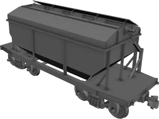 Wagon Open Lid 3D Model preview