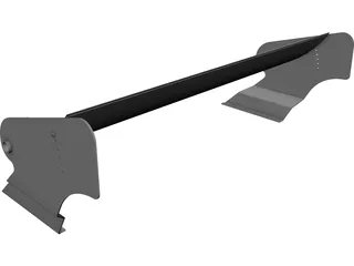 Group 5 Racing Rear Spoiler Wing 3D Model preview