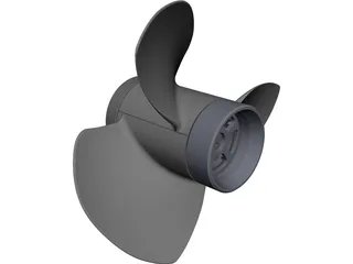 Outboard Propeller 3D Model preview