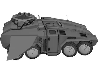 BTR Tank Future 3D Model preview