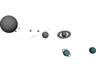 Solar System 3D Model preview