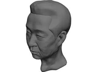 Old Chinaman Head 3D Model preview