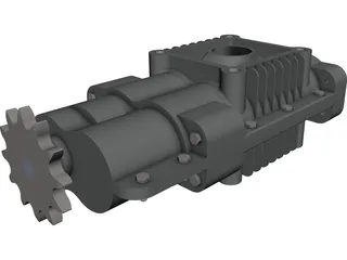 Roots Air Compressor 3D Model preview