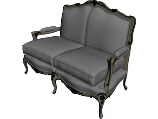 Sofa Classic 3D Model preview