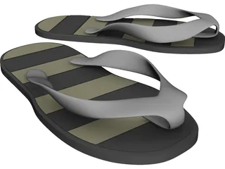 Slippers 3D Model preview