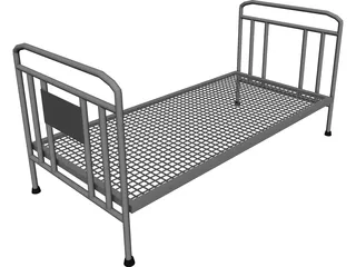Iron Bed Frame 3D Model preview