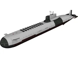 Typhoon-class Submarine 3D Model preview