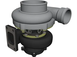 Garrett GT3582 Turbo 3D Model preview