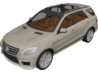 Mercedes-Benz ML63 AMG (2012) 3D Model preview