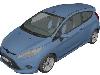 Ford Fiesta Zetec S (2009) 3D Model preview