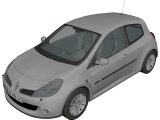 Renaul Clio RS (2007) 3D Model preview