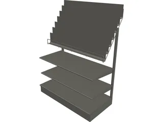 Comic Shelf 3D Model preview