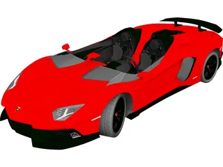 Lamborghini Aventador J Roadster (2012) 3D Model preview