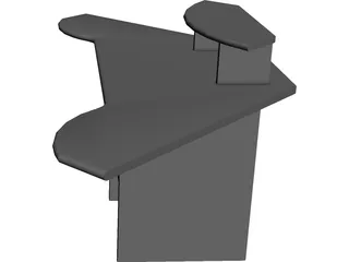 PC Table 3D Model preview