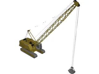 Liebherr Seilbagger 3D Model preview