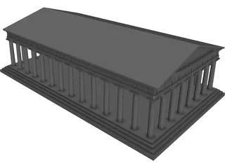 Greek Temple 3D Model preview