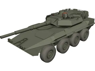 Centauro Tank Destroyer 3D Model preview