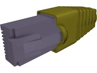 RJ-45 Connector 3D Model preview